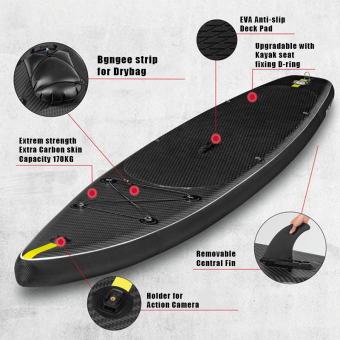 SUP (САП) ДОСКА MISHIMO CARBON DARKSIDE 11’ (335СМ) (Мишимо)
